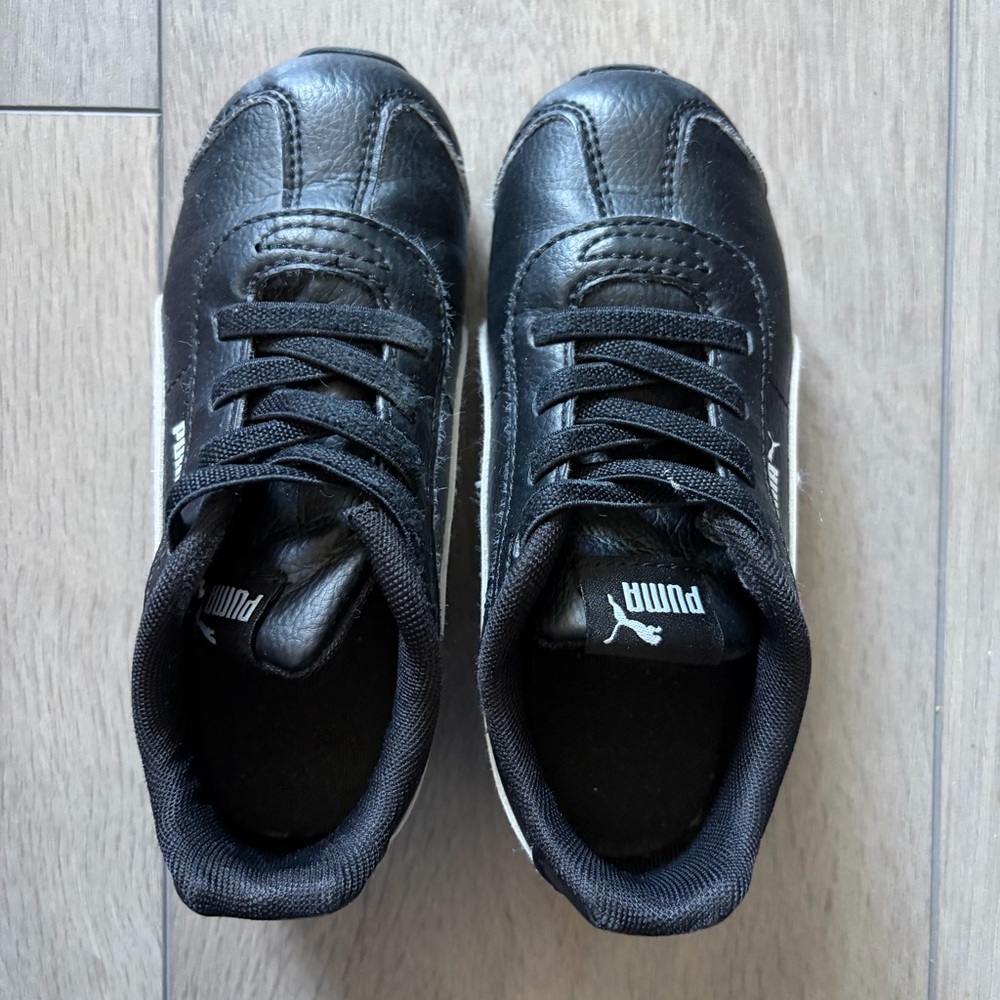 Puma Kids Black and White Sneakers